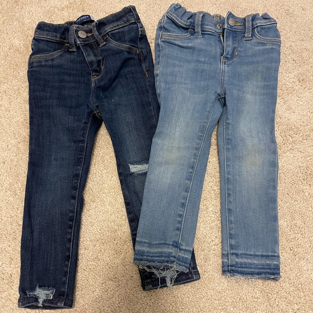 Old Navy Ballerina toddler girl jeans (set of 2)